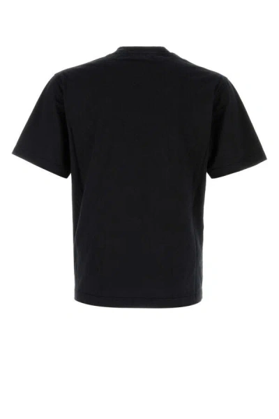 Burberry Black Cotton T-shirt In Coal