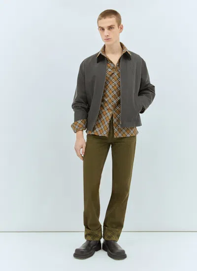 Burberry Vintage Check Long-sleeved Shirt In Brown