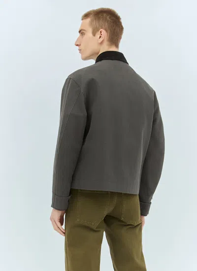 Burberry Men Cotton Canvas Jacket In Green