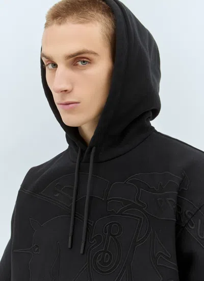 Burberry Men Ekd Hooded Sweatshirt In Black