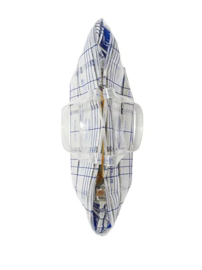 Burberry Ekd Logo-tag Transparent Tote Bag In Multicolor
