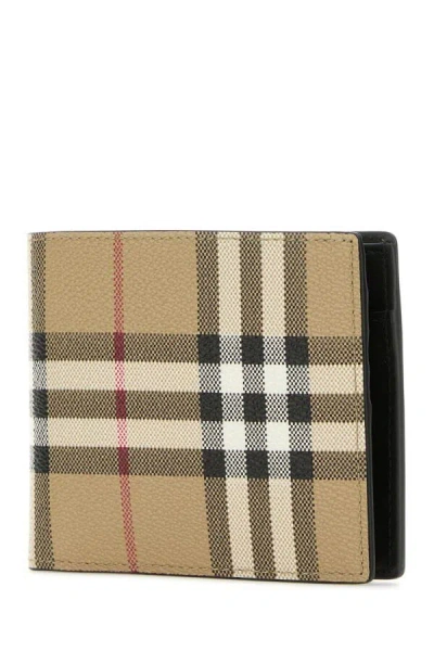 Burberry Men Printed Canvas Wallet In Multicolor
