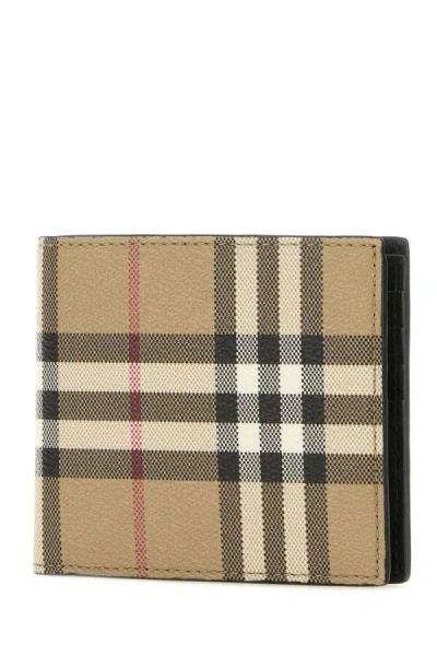 Burberry Men Printed Canvas Cardholder In Multicolor