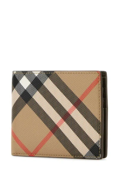 Burberry Book Wallet In Coated Canvas Bi-fold Design In Multicolor