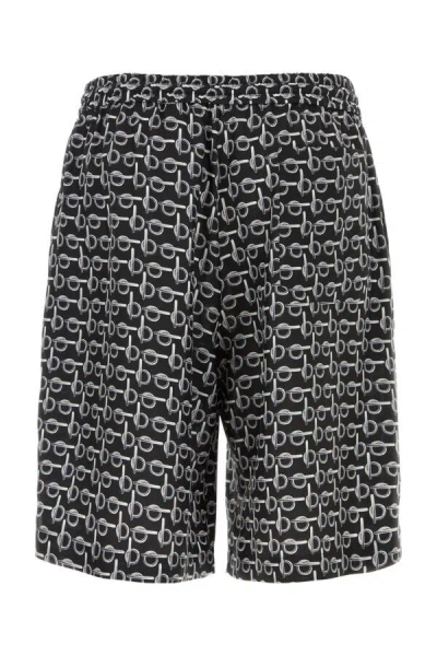 Burberry Printed Silk Bermuda Shorts In Multicolor