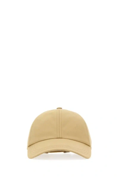 Burberry Women Beige Cotton Baseball Cap In Brown