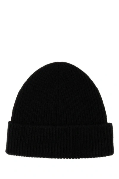 Burberry Ribbed Cashmere Beanie In Black