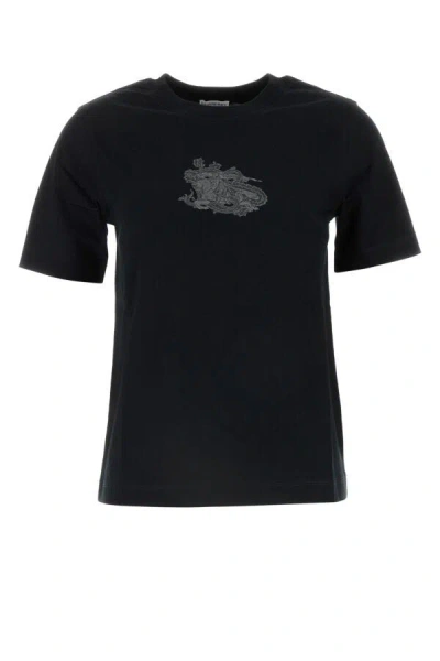 Burberry Paisley Ekd Cotton T-shirt In Black