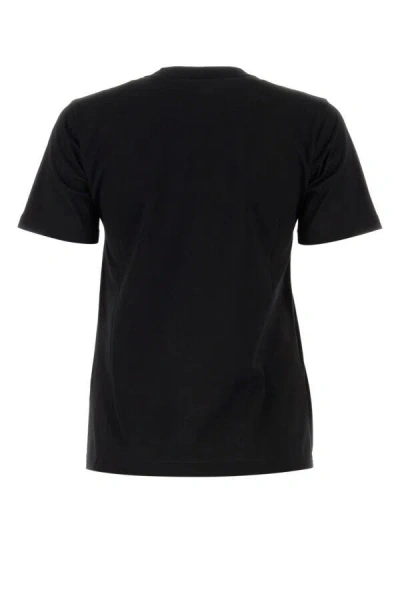 Burberry Black T-shirt With Bold Logo Design In Black