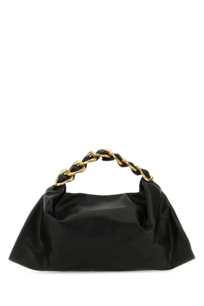 Burberry Medium Swan Chain Handle Clutch Bag In Black