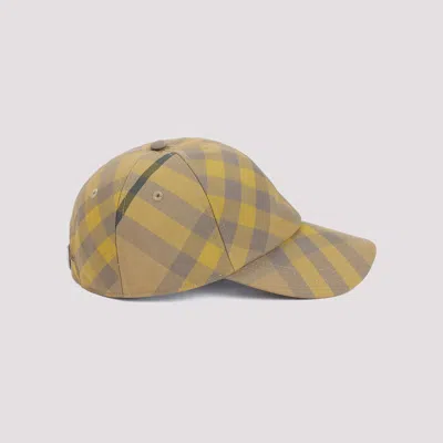Burberry Womens Cedar Washed-check Woven Cap In Multicolor
