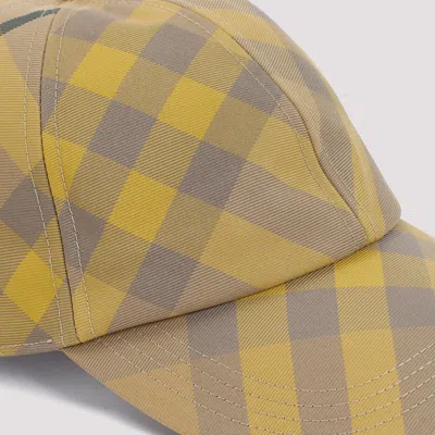 Burberry Womens Cedar Washed-check Woven Cap In Multicolor