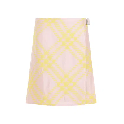 Burberry Checked A-line Mini Skirt In Multicolor
