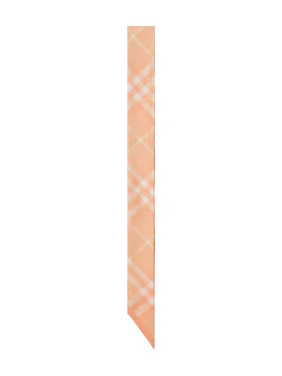 Burberry Striped Lightweight Soft Texture Scarves In Multicolor
