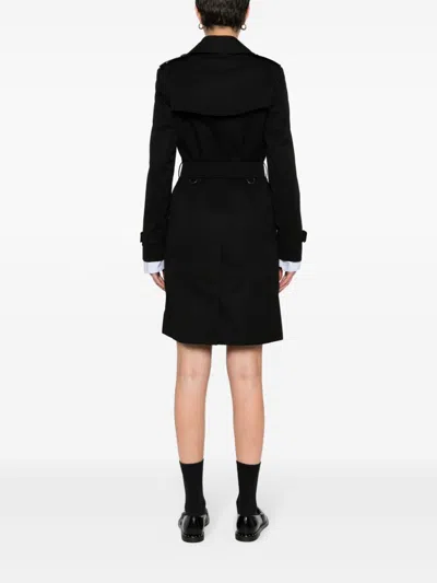 Burberry Double-breasted Trench Coat With Tailored Silhouette In Multicolor