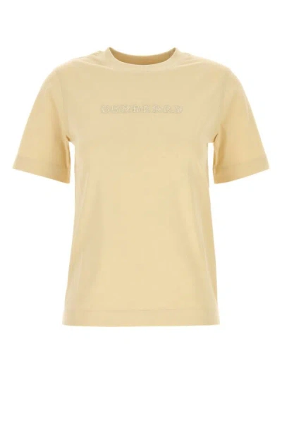 Burberry T-shirt In Gold