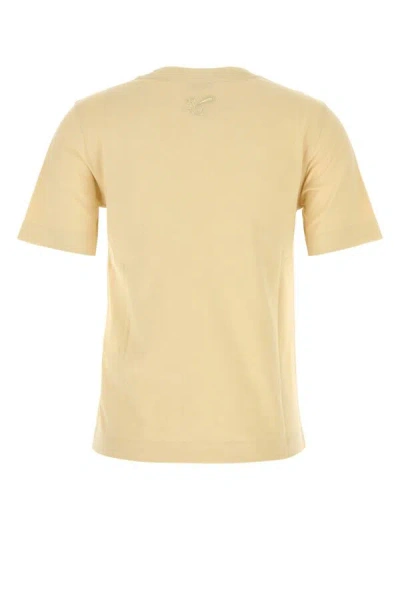Burberry T-shirt In Gold