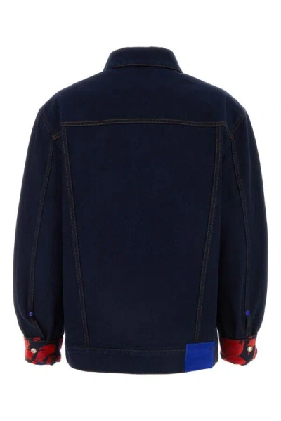 Burberry Logo-patch Denim Jacket In Blue