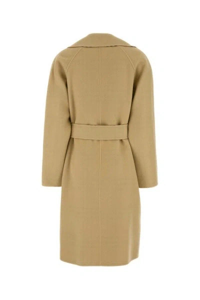Burberry Checked-detail Wrap Coat In Brown