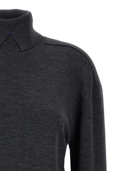 Burberry High Neck Sweater Sweaters And Cardigans In Gray