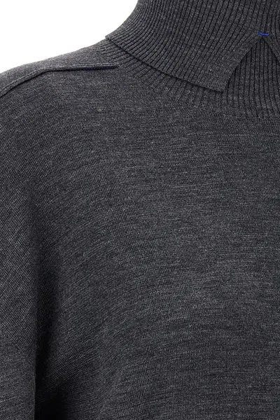 Burberry High Neck Sweater Sweaters And Cardigans In Gray