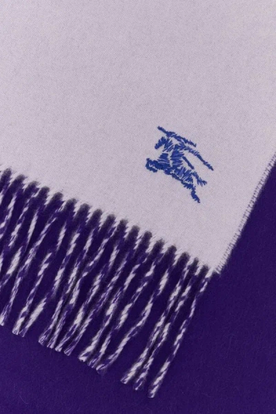 Burberry Women Lilac Cashmere Scarf In Purple