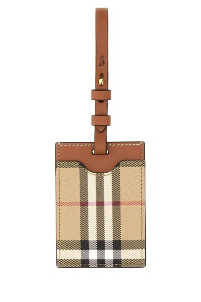 Burberry Women Printed Canvas Porte Adresse Plate In Multicolor