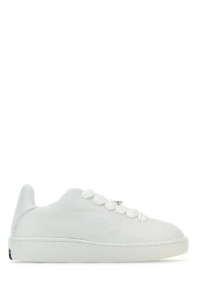 Burberry Women Box Sneaker In Leather In White