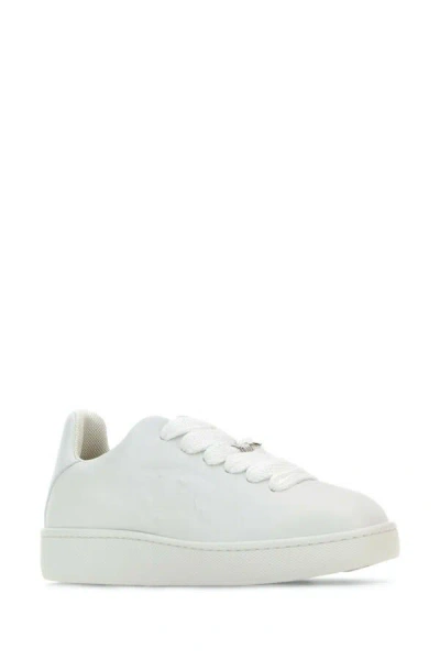 Burberry Women Box Sneaker In Leather In White