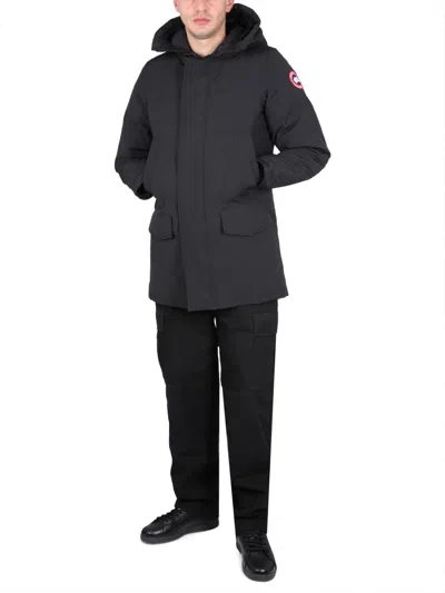 Canada Goose Langford Parka Nylon Down Jacket In Black