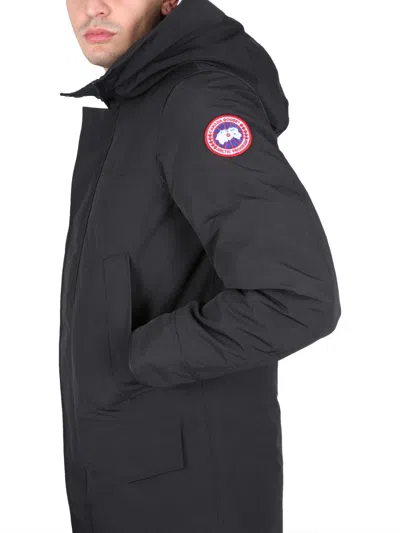 Canada Goose Langford Parka Nylon Down Jacket In Black