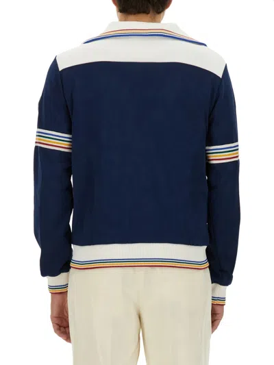Casablanca Zip-up Sweatshirt In Blue