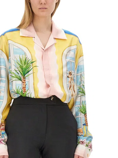 Casablanca Ladies Apartement Dans Les Airs Printed Shirt In Multicolor