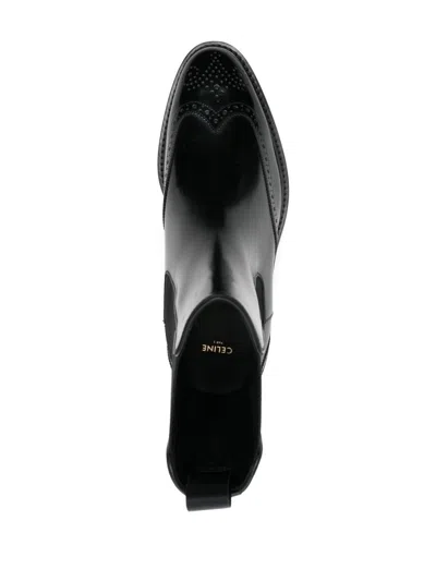 Celine Round-head Short Boots In Multicolor