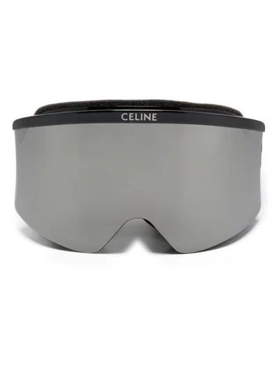 Celine Men Monochroms Lente Specchio Maschera Sci In Multicolor