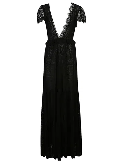 Celine Triomphe Lace Dress In Multicolor