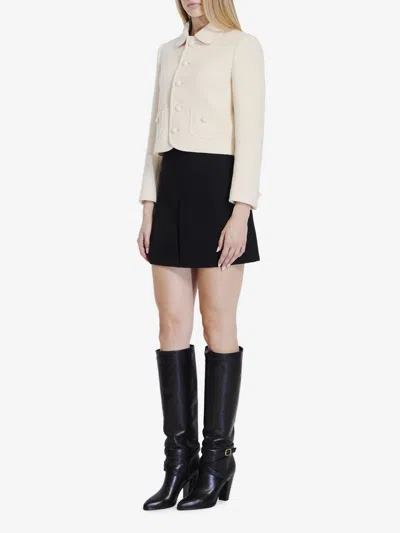 Celine High-waisted A-line Midi Skirt Design In Black