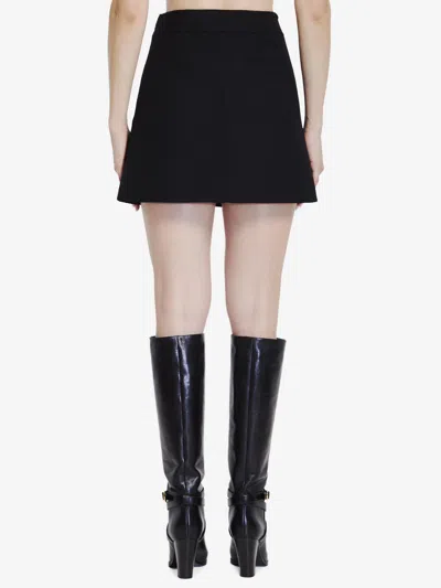 Celine High-waisted A-line Midi Skirt Design In Black