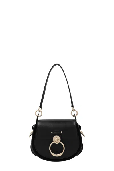 Chloé Tess Shoulder Bag In Black