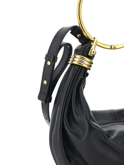 Chloé Bracelet Hobo Bag Small Leather In Black