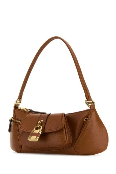 Shop Chloé Chloe Women Caramel Leather The 99 Shoulder Bag In Brown
