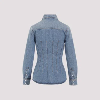 Chloé Buttoned Denim Shirt In Blue