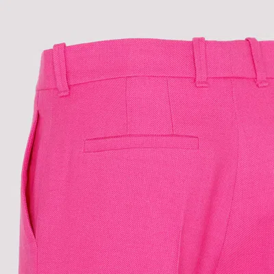 Chloé Flared Pants Pink Size 8 70% Wool, 17% Silk, 13% Cashmere In Multicolor