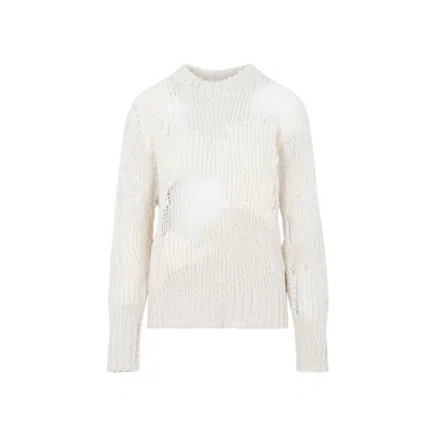 Chloé Distressed Knit Sweater In Multicolor