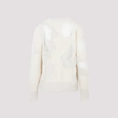Chloé Distressed Knit Sweater In Multicolor