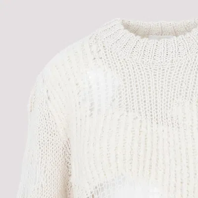 Chloé Distressed Knit Sweater In Multicolor
