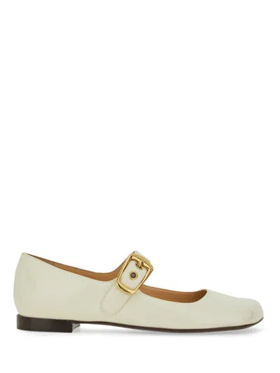 Chloé Polly Patent Ballerina Flat In Cream
