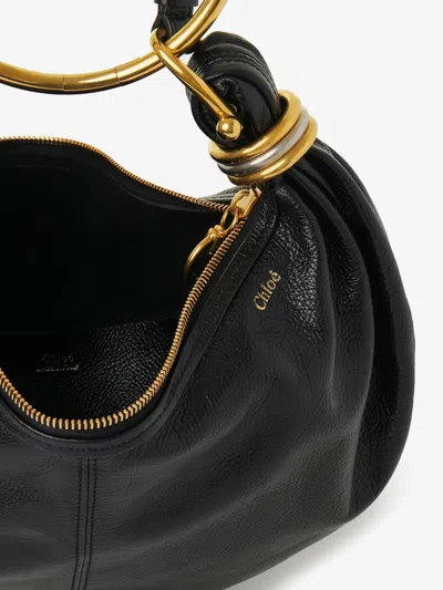 Chloé Bracelet Leather Top Handle Bag In Black