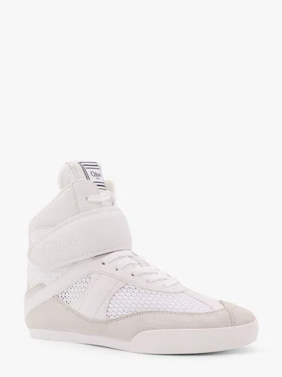 Chloé High-top Sneakers Featuring Mesh Panels In White