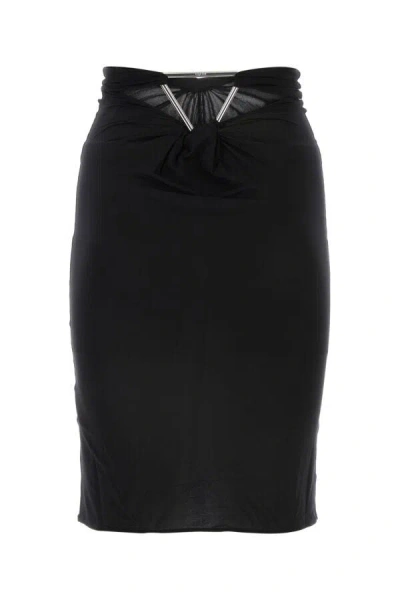 Coperni Women Black Stretch Nylon Triangle Skirt In Black